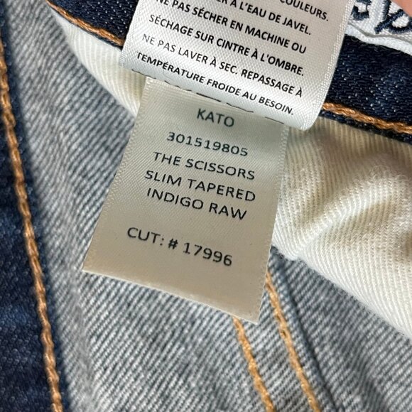 Hiroshi Kato The Scissors Slim Tapered Selvedge Raw Jeans - Men's Size 38*29 - Picture 6 of 14